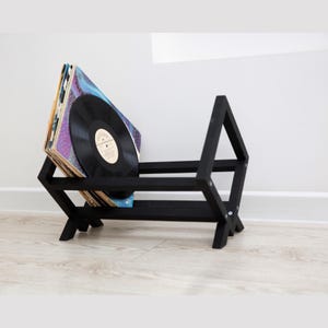 LP Vinyl Storage Rack Handmade Wooden Stand for Record Display