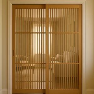 Japanese inspired sliding panel doors for open living spaces