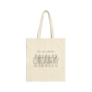 BTS &#39;You Never Walk Alone&#39; Cotton Canvas Tote Bag