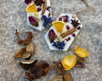 Botanical Soy Wax Sachet: Orange Cinnamon Scented Wardrobe Freshener