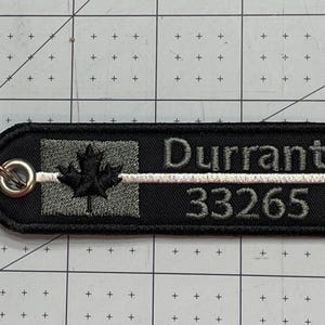 FREE SHIPPING / Canadian Flag Thin Blue Line Keychain / Police / Fire Service / EMS / Dispatchers / Military / Corrections / Medical image 4