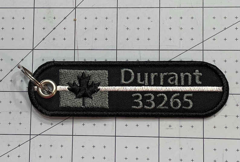 FREE SHIPPING / Canadian Flag Thin Blue Line Keychain / Police / Fire Service / EMS / Dispatchers / Military / Corrections / Medical image 4