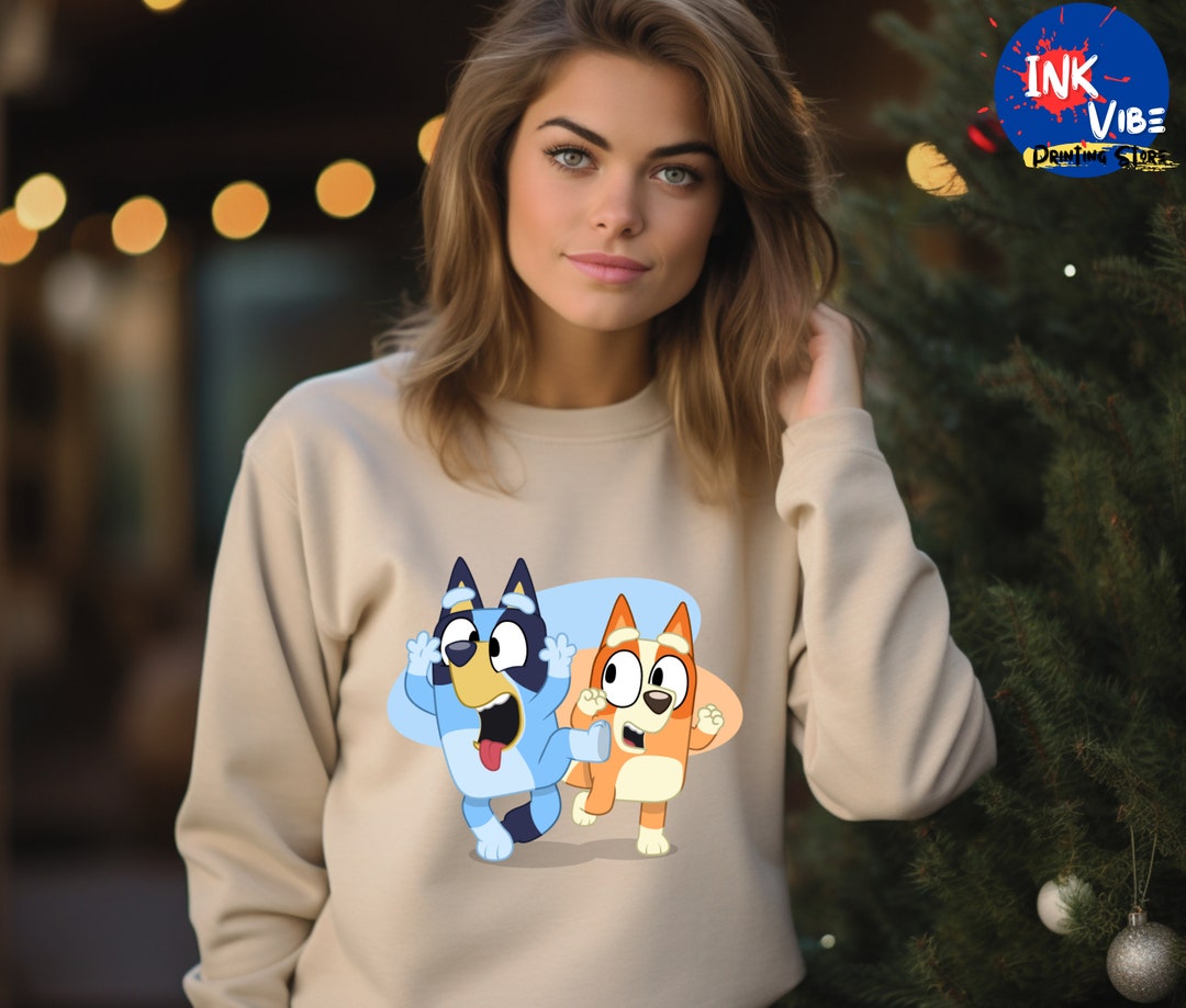 Bluey Cartoon Hoodie, Bluey Family Hoodie, Bluey Friends Pullover, Bluey Gift, Bluey Toddler