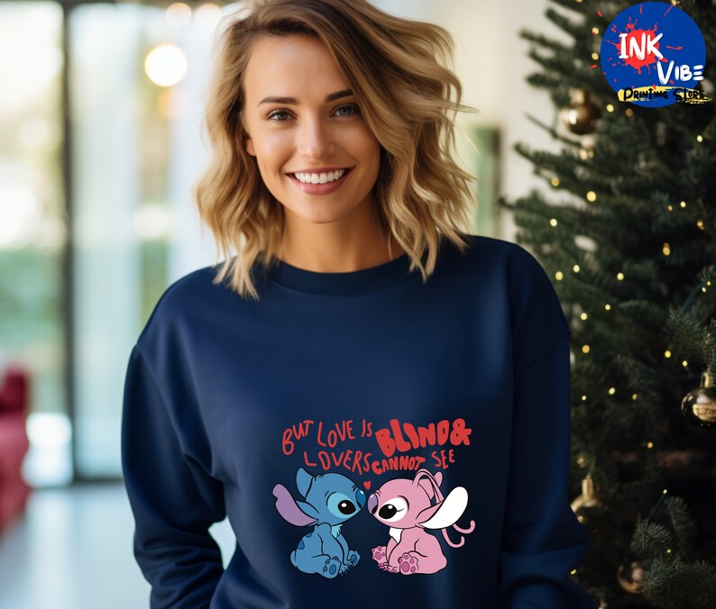 Stitch and Angel Sweatshirt, Lilo Stitch and Angel Love Hoodie, Disney