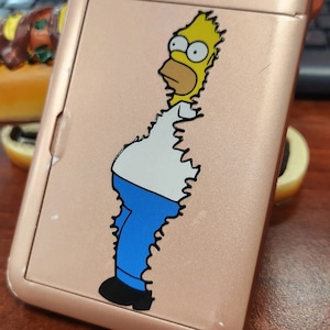 Homer Simpson Bush Decal | Funny Simpsons Transfer Sticker