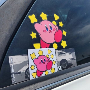 Waterproof Kirby Decal For Car | Cute Video Game Laptop Sticker | Vinyl Kirby Sticker For Truck , Laptop , Phone