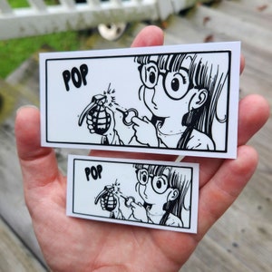 Arale Norimaki Manga Panel Sticker: Dr Slump Anime Decal