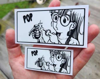 Arale Norimaki Manga Panel Sticker: Dr Slump Anime Decal