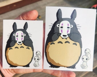 Totoro No-Face Anime Decal: Car, Window, Tumbler Sticker