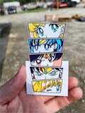 Sailor Anime Waterproof Transfer Sticker | Magical Girls Fan Art Comic Panel Decal