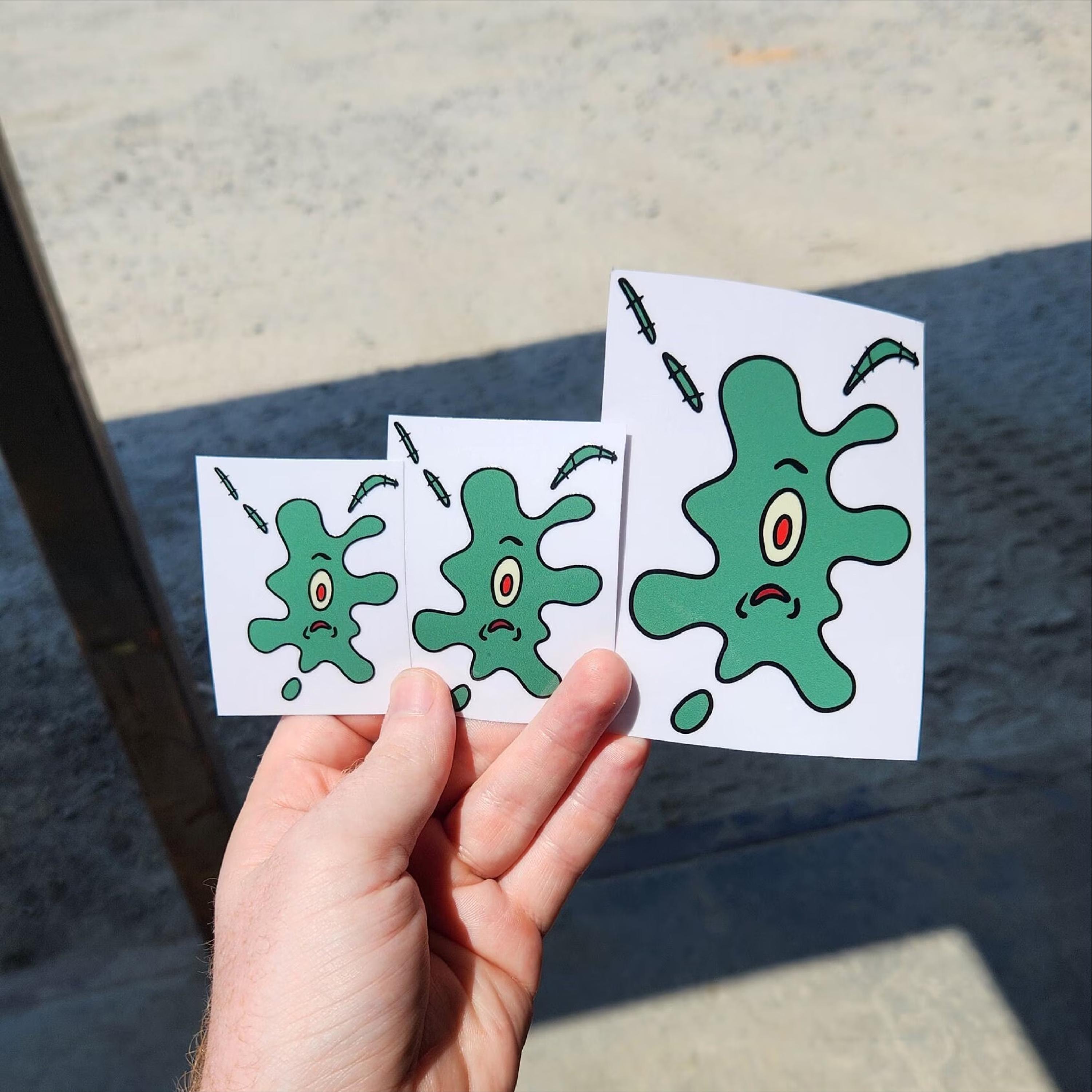 Funny Squished Plankton Decal For Window, Car, Gas Lid, Water Bottle