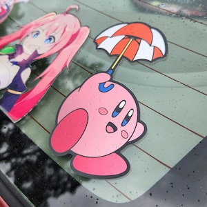 Reflective Kirby Car Decal: Diecut Metallic Window Sticker