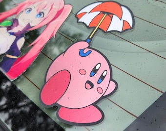 Reflective Kirby Car Decal: Diecut Metallic Window Sticker