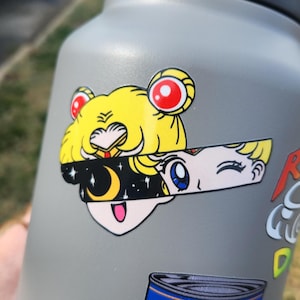 Trippy Moon Slide Transfer Sticker | Anime Fan Art Comic Panel Decal