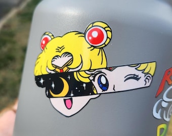 Trippy Moon Slide Transfer Sticker | Anime Fan Art Comic Panel Decal