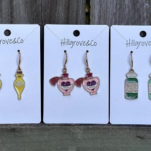 Magical Potion Earrings: HP Inspired, Hypoallergenic Hooks
