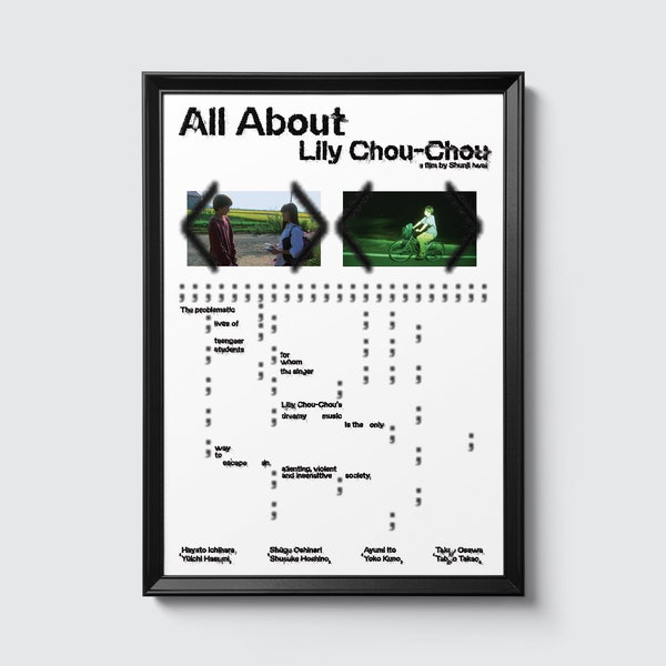 All About Lily Chou-Chou | Graphic Design Poster | HIGH QUALITY PRINT | Wall Art | Home Decor | Poster | Contemporary | Digital download