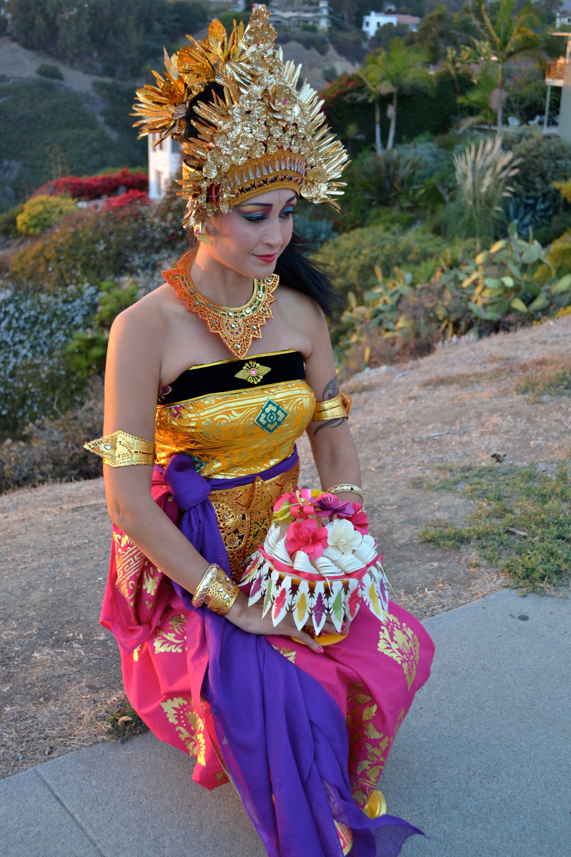 RikaBaliTreasures Gold Balinese Headdress