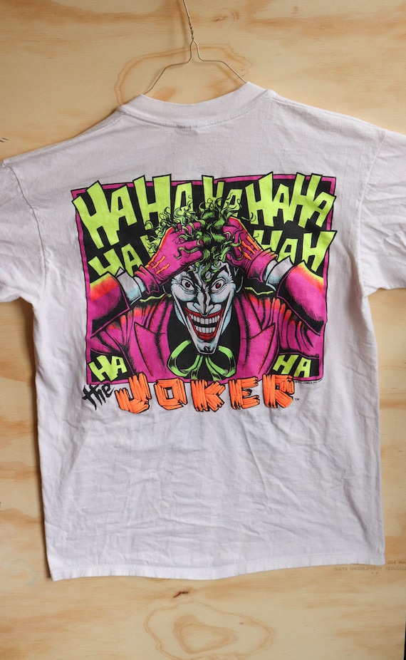 Vintage Original Batman Joker L Double-Sided 100% 