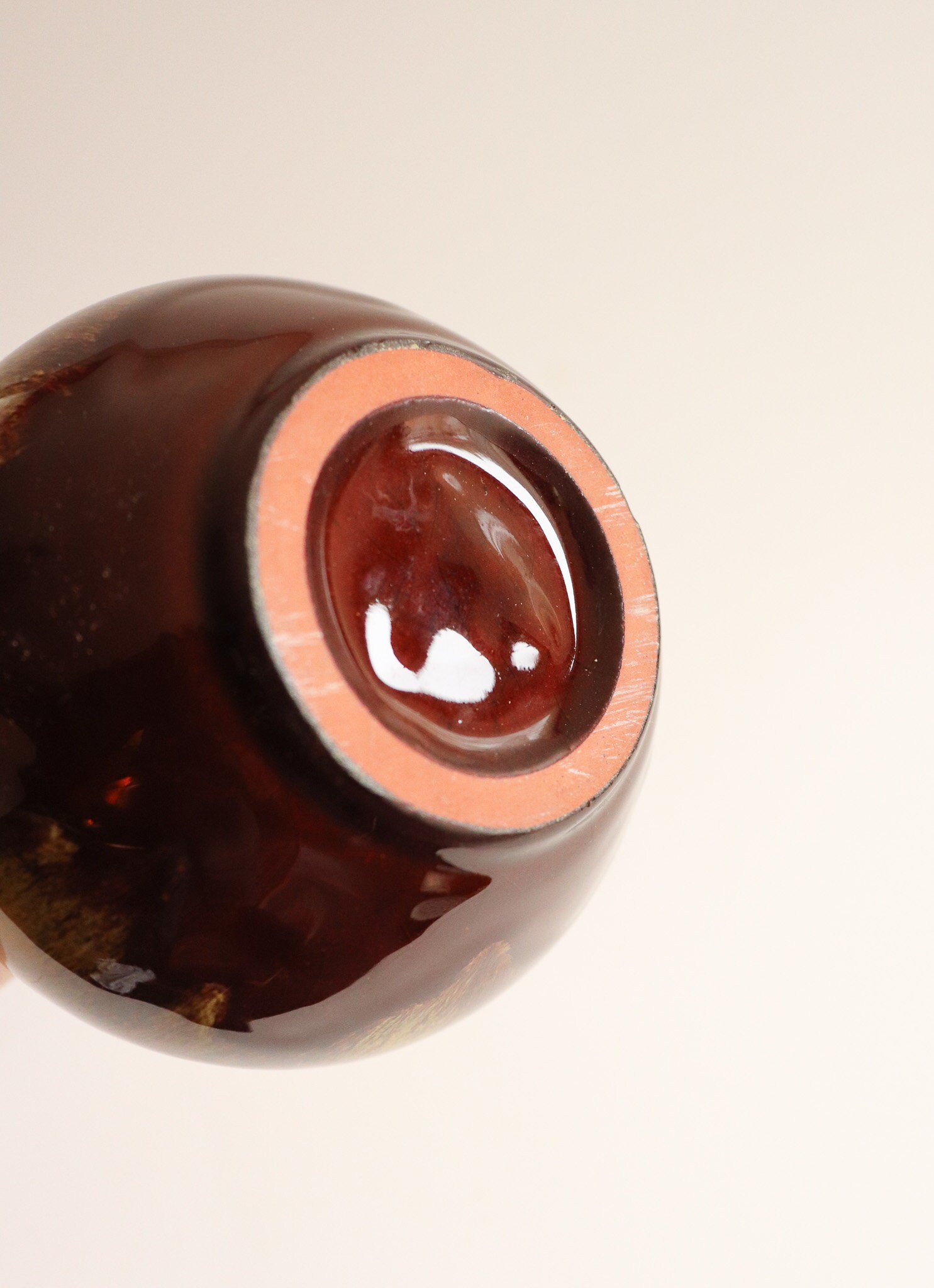 Vintage Blue Mountain Pottery Bulb Vase Harvest Gold Glaze MCM Etsy