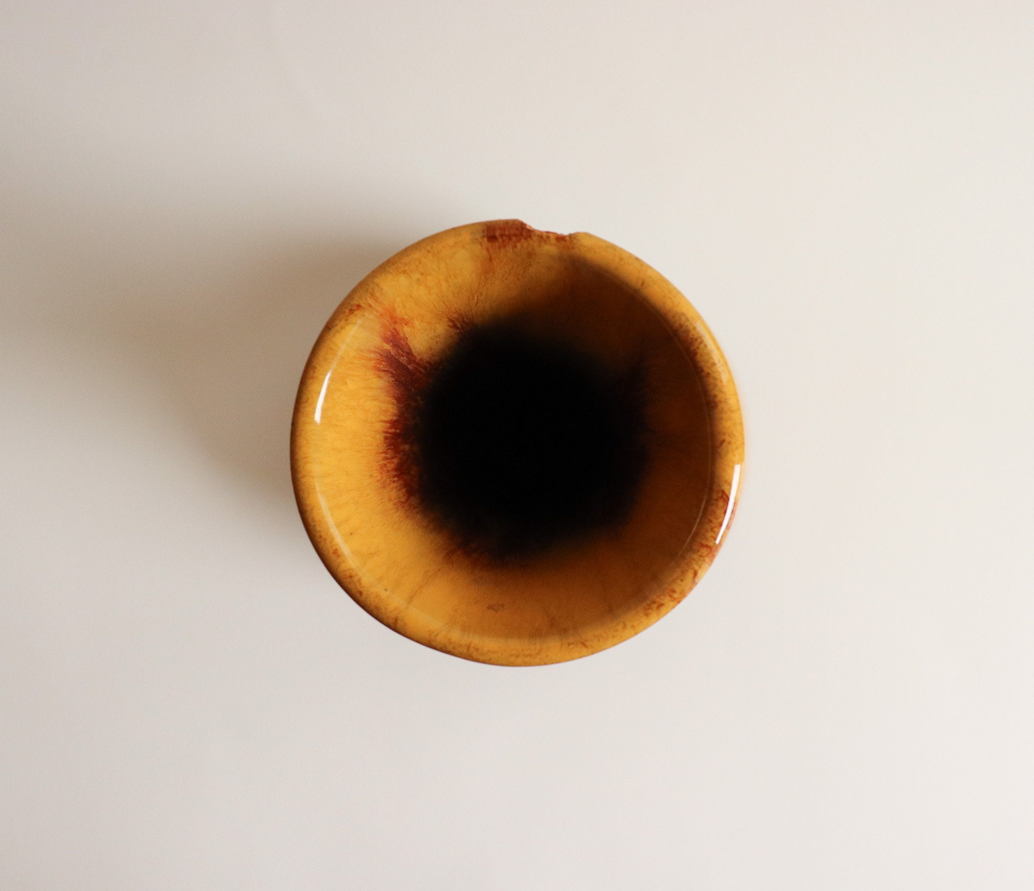 Vintage Blue Mountain Pottery Bulb Vase Harvest Gold Glaze MCM Etsy