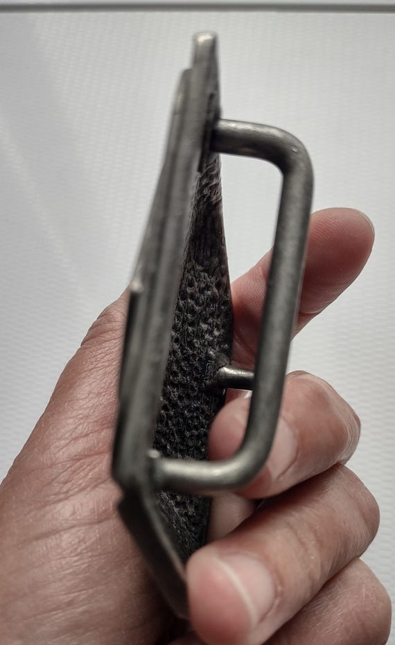 Volcom Y2K 3D Cube Pewter Belt Buckle - image 4