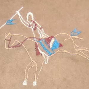 Tessuto con ricamo vintage dei nativi americani, 2 iarde, finta pelle scamosciata