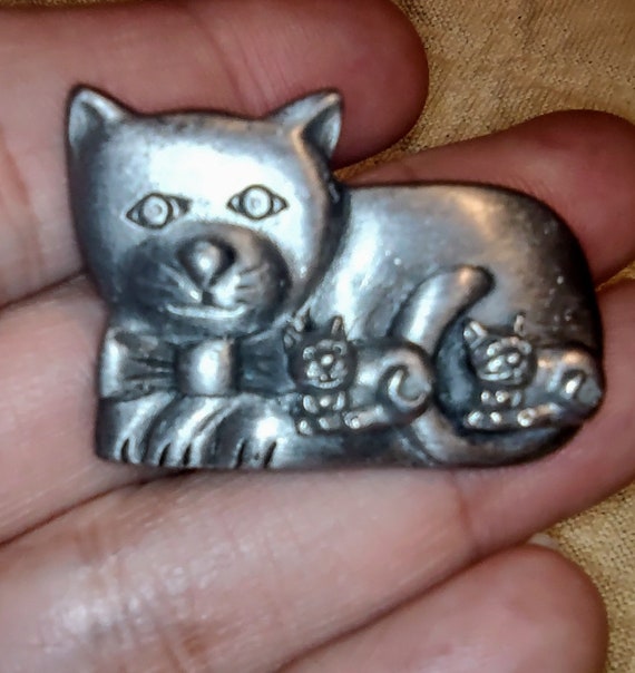 Pewter Cat Jewelry Box, Earrings, Necklace - image 8