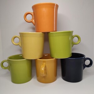 90s Fiesta Tableware 6 Mugs Assorted Colors