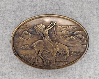 Klamra do paska Chief Joseph Nez Perce z 1977 roku, Bergamot Brass Works, Siskiyou Arroyo Grande