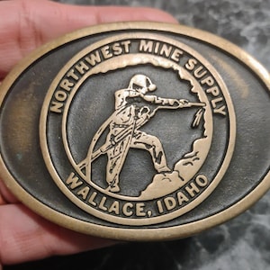 Northwest Mine Supply Vintage Brass Belt Buckle