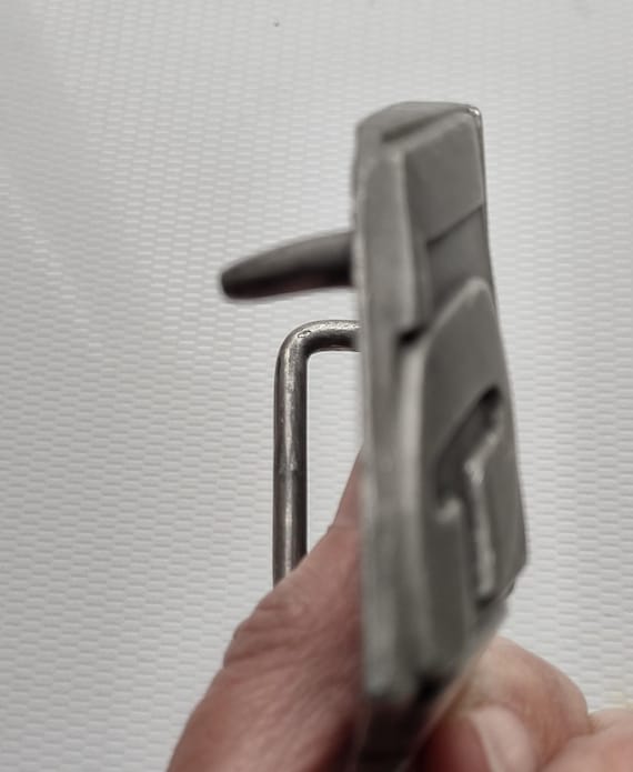 Volcom Y2K 3D Cube Pewter Belt Buckle - image 3