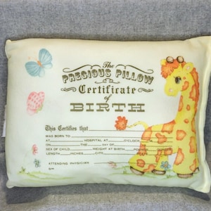 1982 Kostbare Kissen Geburtsurkunde Baby Kissen von Panda