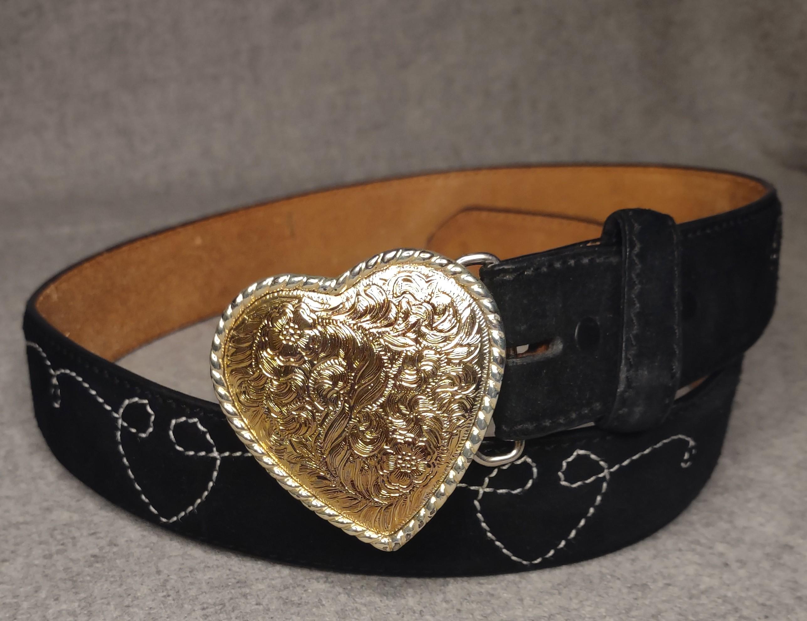 CRUMLINE Country Heart Womens Belt Buckle. New w/Tag. Women Belts With Hearts Buckle - Etsy main image 3