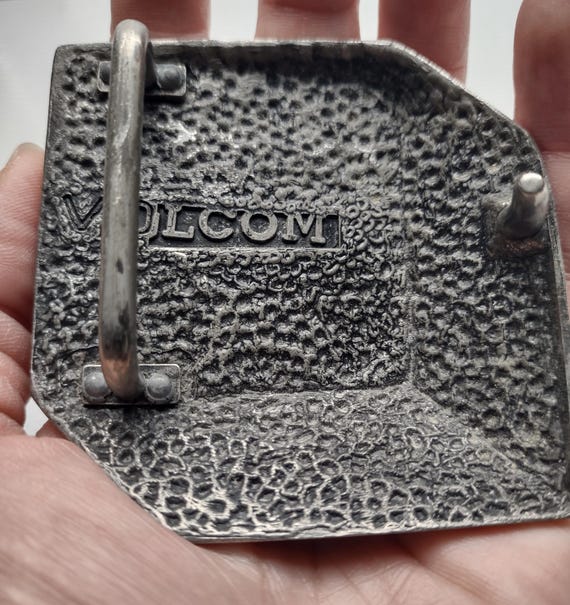 Volcom Y2K 3D Cube Pewter Belt Buckle - image 7