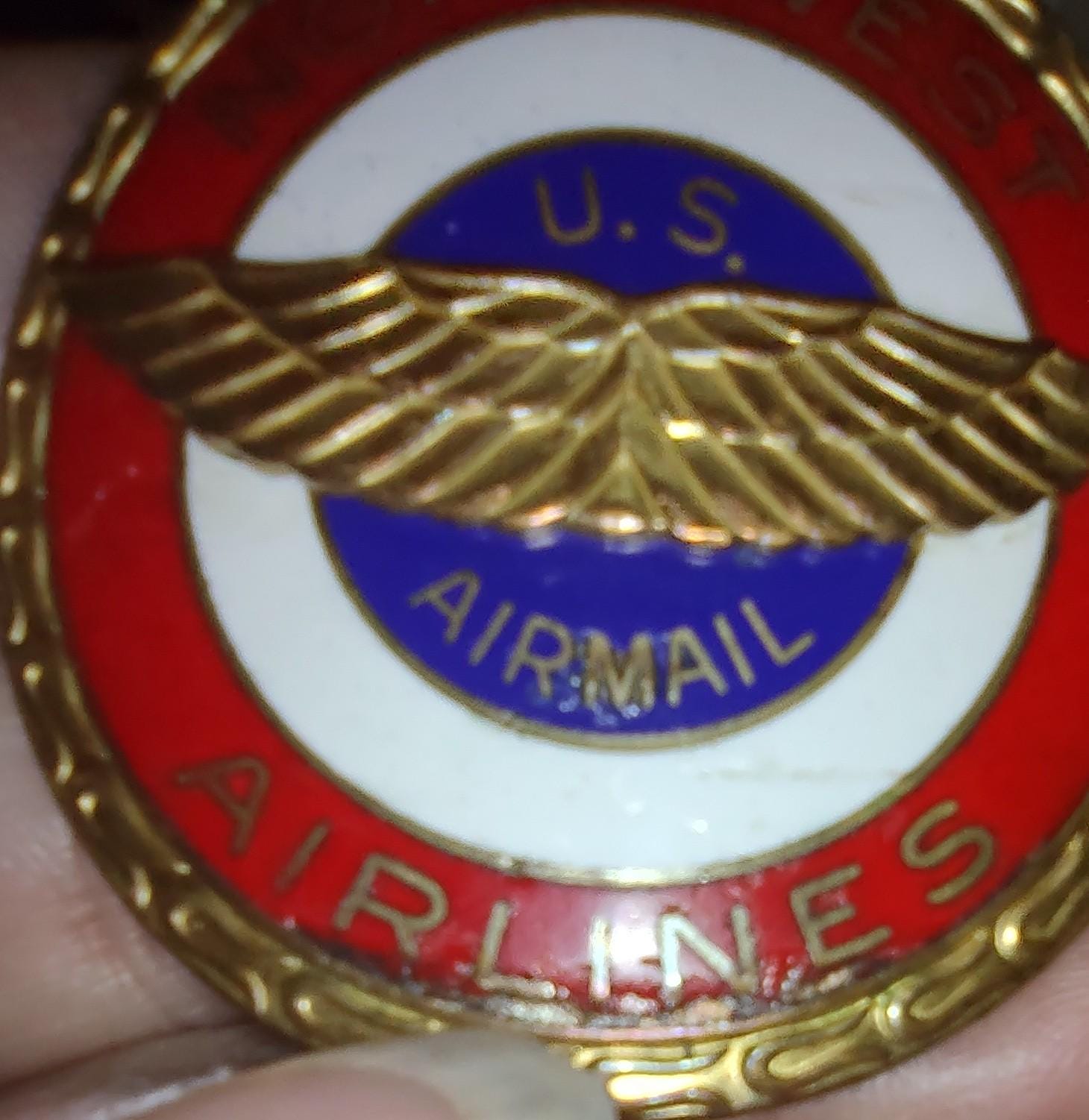 Northwest Airlines U.S. Airmail Vintage Pilots Cap Badge - Etsy