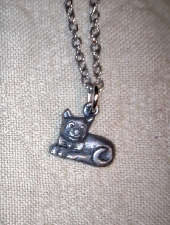 Pewter Cat Jewelry Box, Earrings, Necklace - image 4