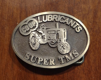 Hebilla de cinturón de latón vintage para tractor John Deere Modelo H Co-op Super TMS