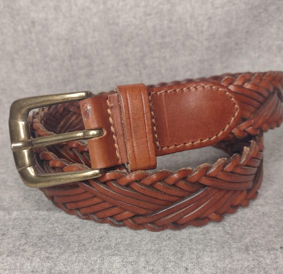 Vintage Nordstrom Braided Leather Belt Hand Made in Turkey  display picture 2