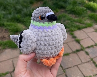 Gehäkelte Taube Plushie, Taube Stofftier, Vogel Plushie