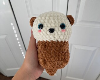 otter plüschtier, gehäkeltes stofftier otter, süßer otter, handgemachtes plüschtier