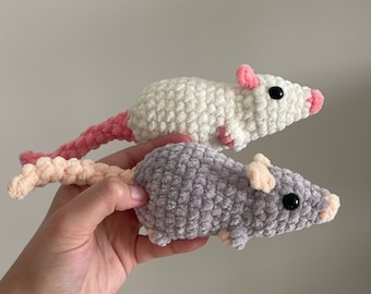 Ratte Stofftier, Ratte Plüschtier, Ratte Gag Geschenk, Geschenk für Bestie, handgemachte häkeln Plüschtier, süße Ratte, Ratte Liebhaber.
