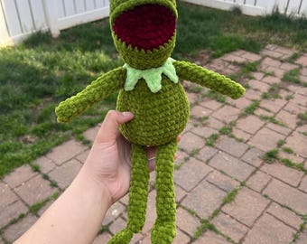 Gehäkelter Kermit Stofftier, Plüschtier