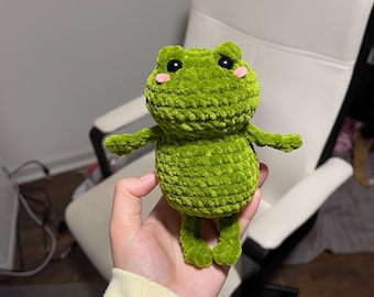 Gehäkelter Frosch Stofftier, Stofftier, süßes Geschenk, handgemachtes Geschenk