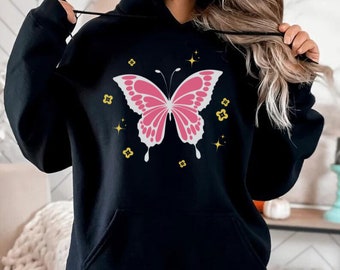 Aesthetic butterfly hoodie | Gift for butterfly lovers, Cottagecore Comfort Colors, Fairycore clothing