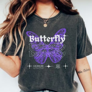 フェアリーグランジ Tシャツ Vネック fairycore y2k 森ガール 蝶