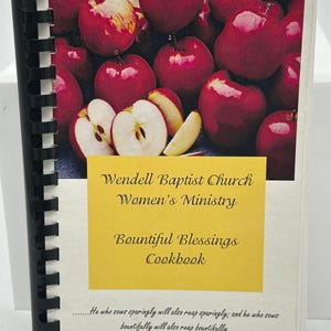 Beautiful Blessing Cookbook Wendell Baptist Church Recipes Cookbook Home Cook