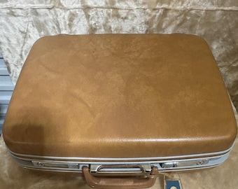 Vintage Samsonite Hard Shell Luggage Profile Spicewood Suitcase orig box no key