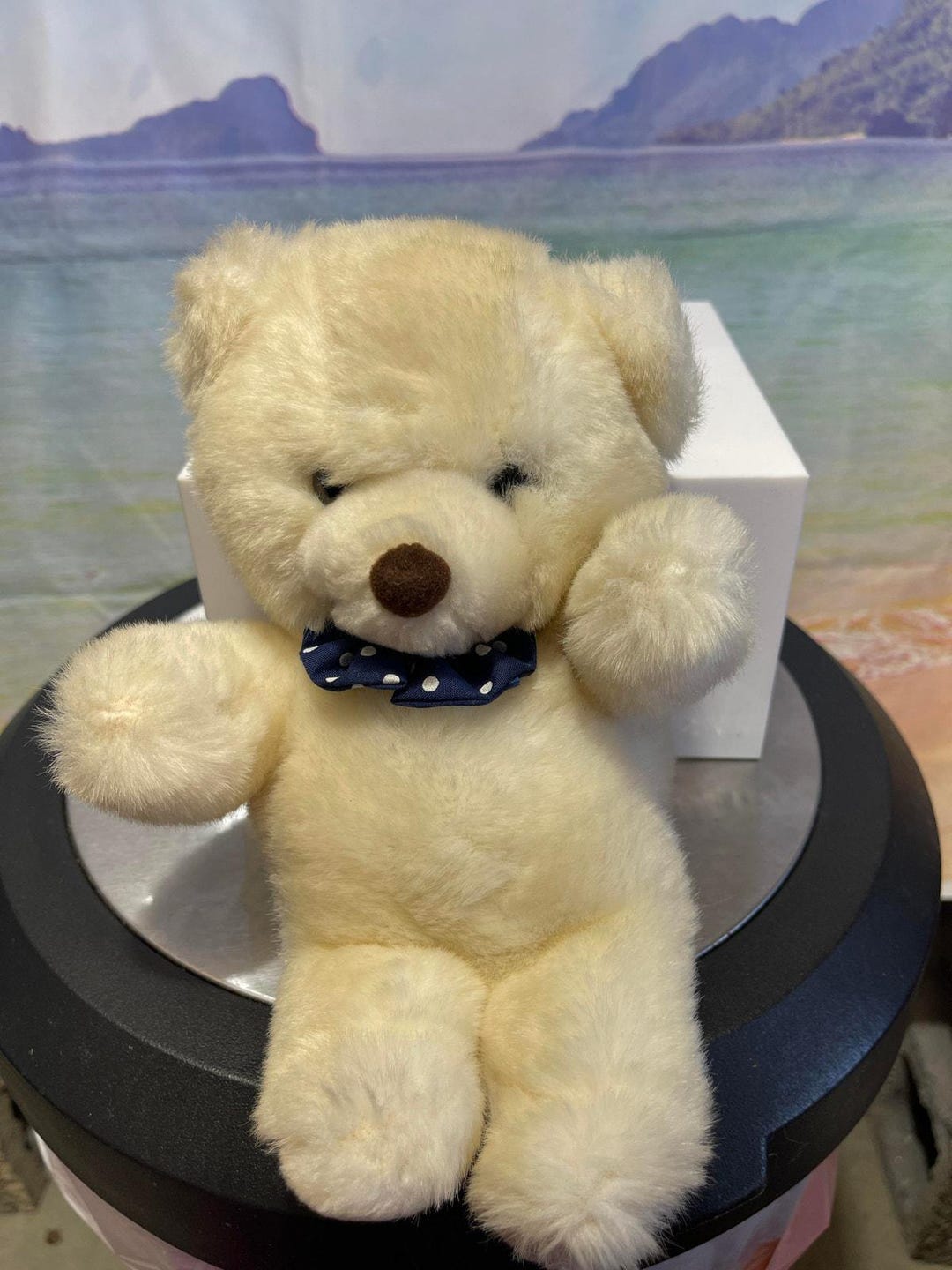 VINTAGE Plush Prestige Toys 1985 Cream Teddy Bear 9" Stuffed Animal - Etsy