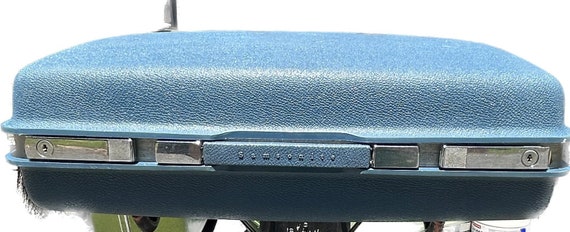 Vintage Samsonite Saturn Blue Hard Shell Luggage … - image 1
